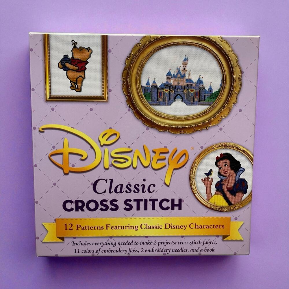 Disney Classic Cross Stitch Kit -12 Patterns Featuring Classic Disney Characters